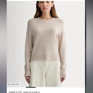 EVERLANE THE BOXY CREW IN CASHMERE Sz S